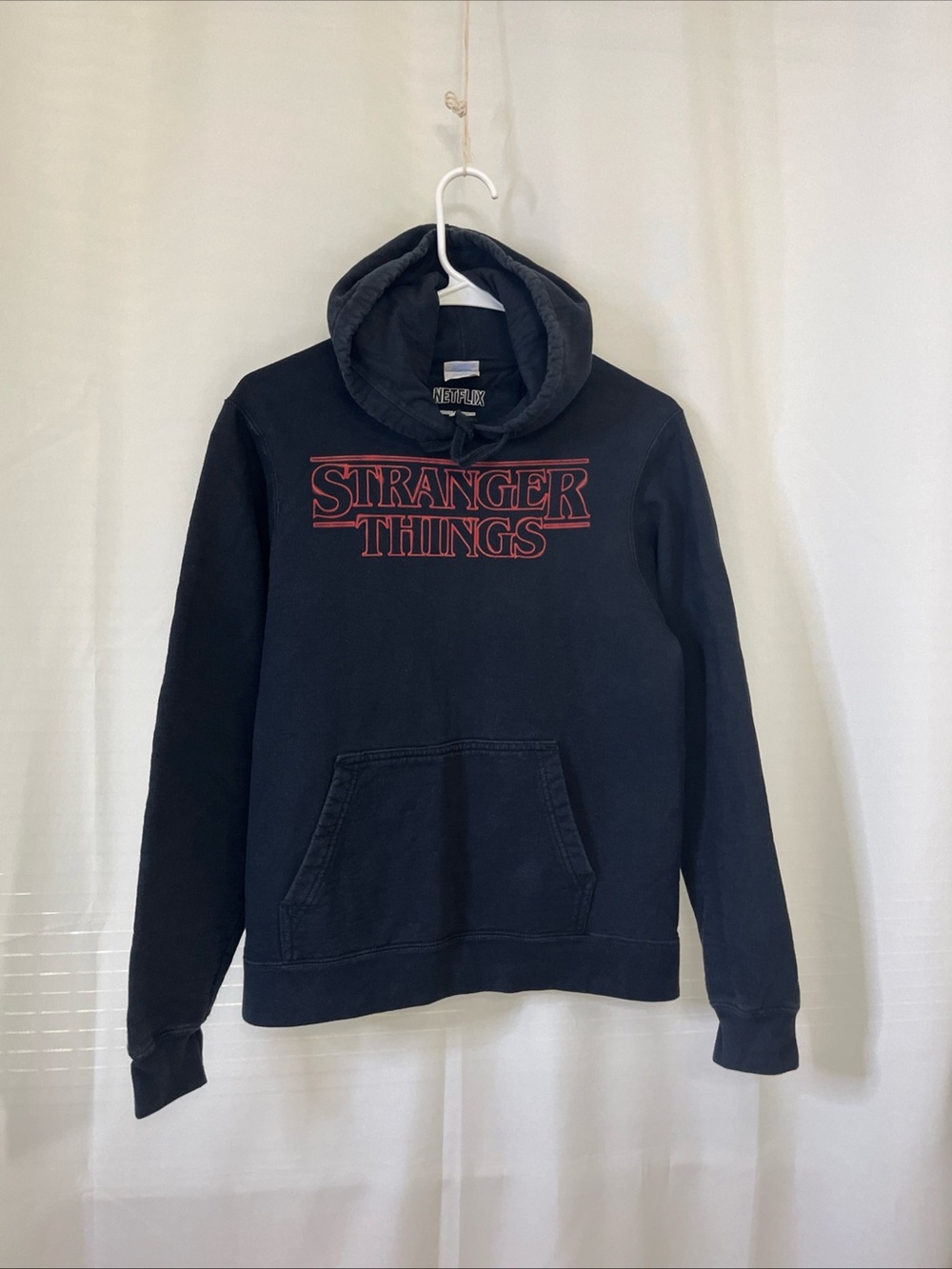 Netflix Official Merchandise Stranger Things Black Long Sleeve Hoodie Unisex S